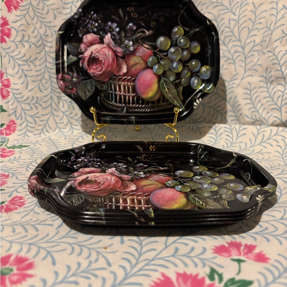 Floral and Fruit Decorative Plates